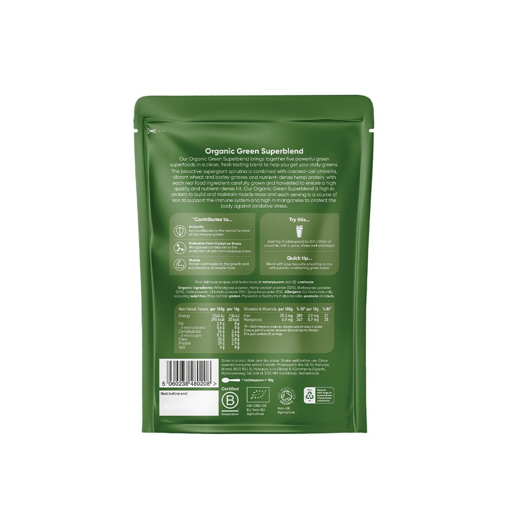 Naturya Organic Green Blend – 259 g Superfood Power